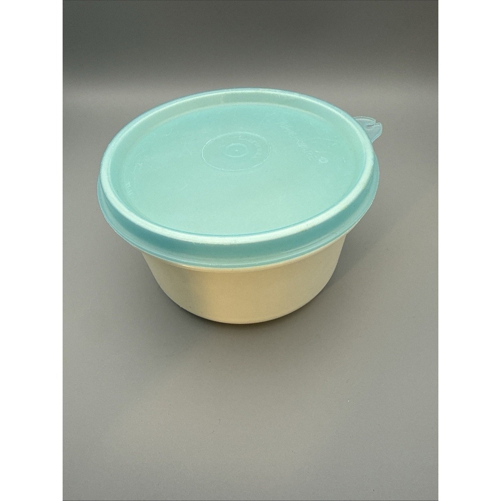 Tupperware Vintage container 1667C-2 & Light Blue Lid 215-53